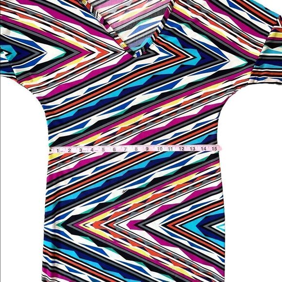 Trina Turk Dominica 2 Multicolored Striped 3/4 Length Sleeve Mini Dress Size XS - Picture 11 of 16